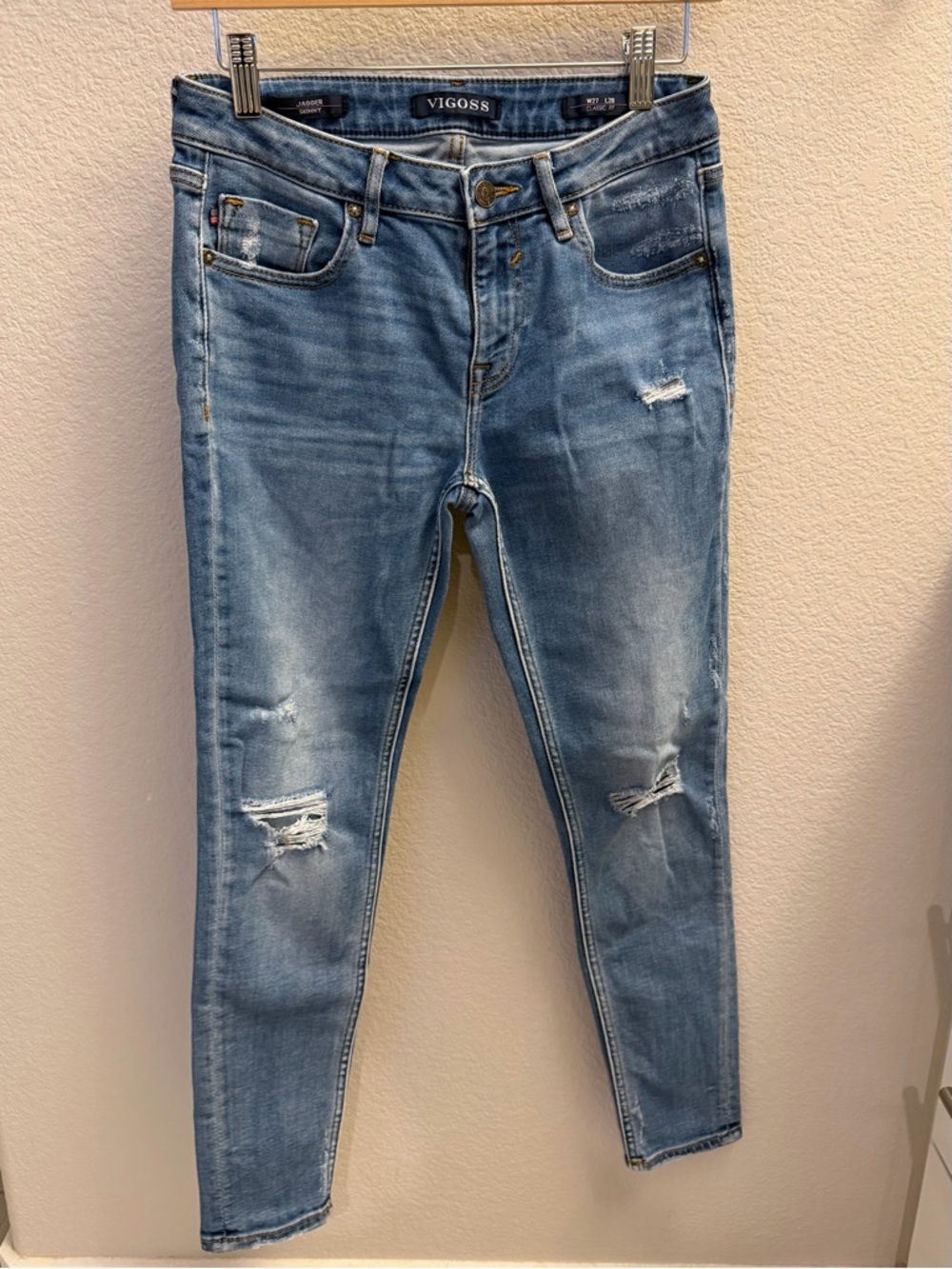 Vigoss Light Blue Distressed Skinny Jeans